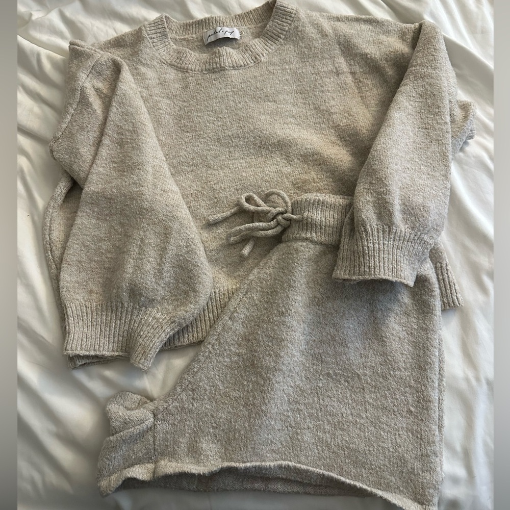 Petal and Pup Sweater and Short Set Size Small
